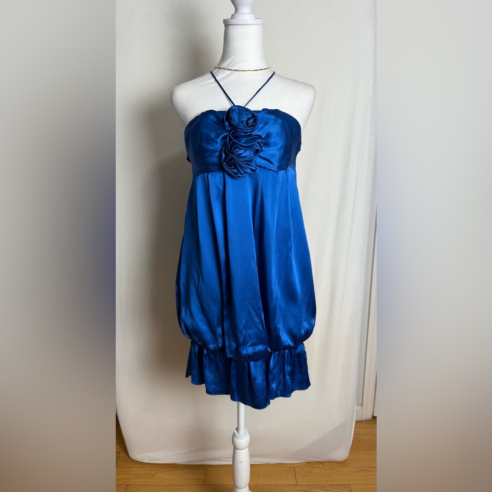 Alexia admor silk blue rose mini dress. Size XS